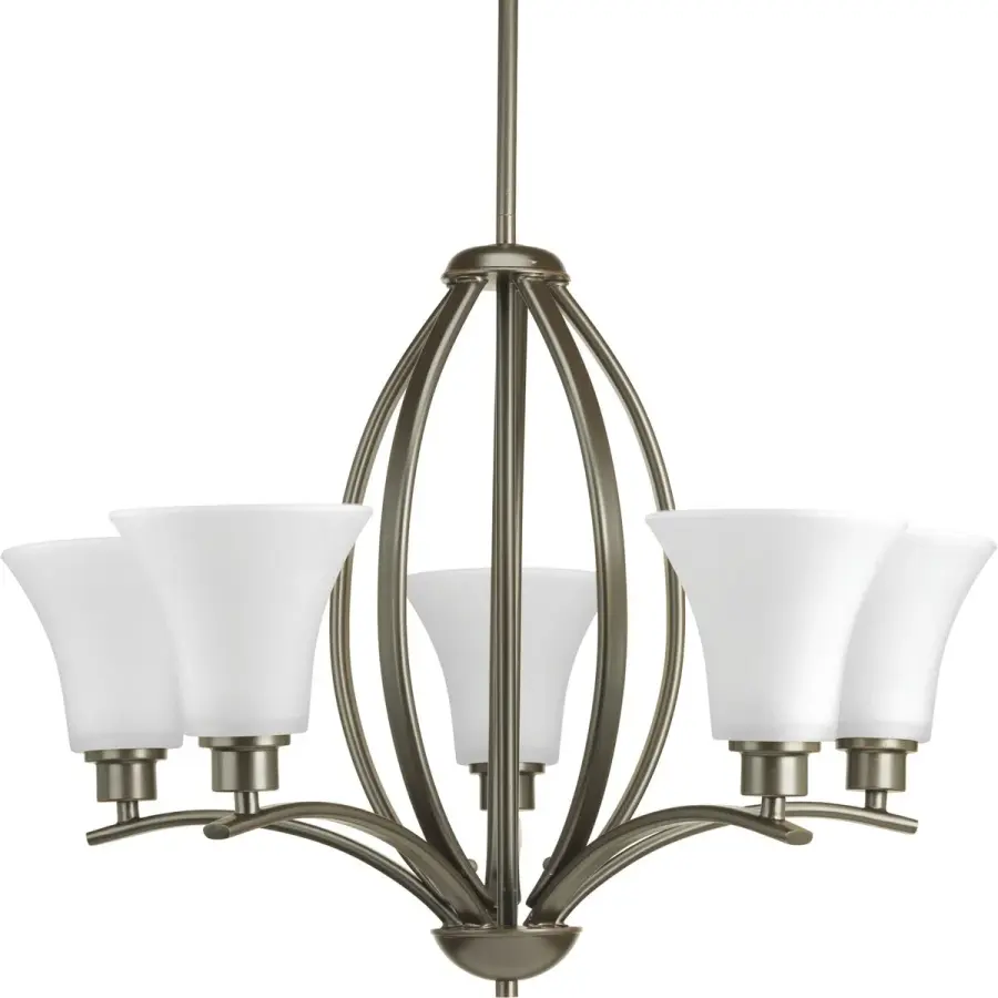 Joy Collection Five-Light Etched Glass Chandelier - Image 1