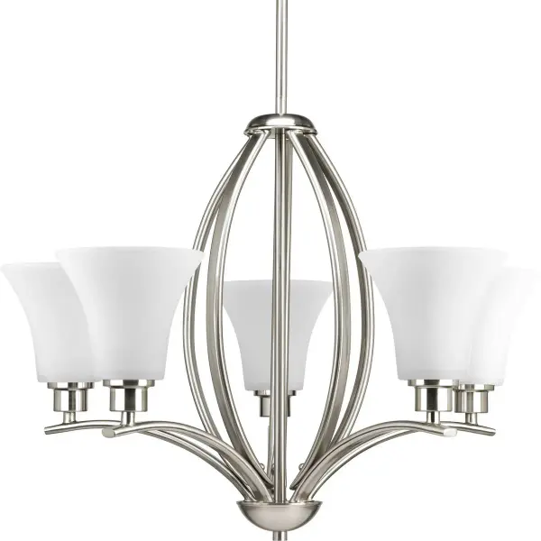Joy Collection Five-Light Etched Glass Chandelier - Image 2