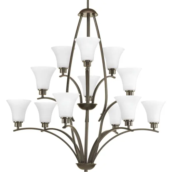 Joy Collection Twelve-Light Etched Glass Chandelier - Image 1