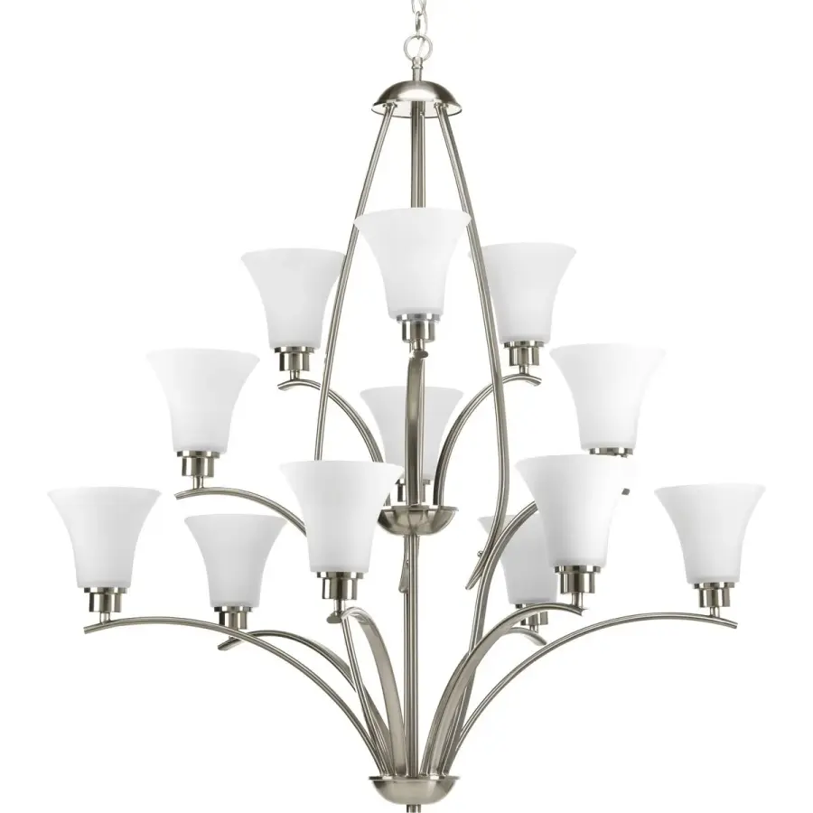 Joy Collection Twelve-Light Etched Glass Chandelier - Image 2