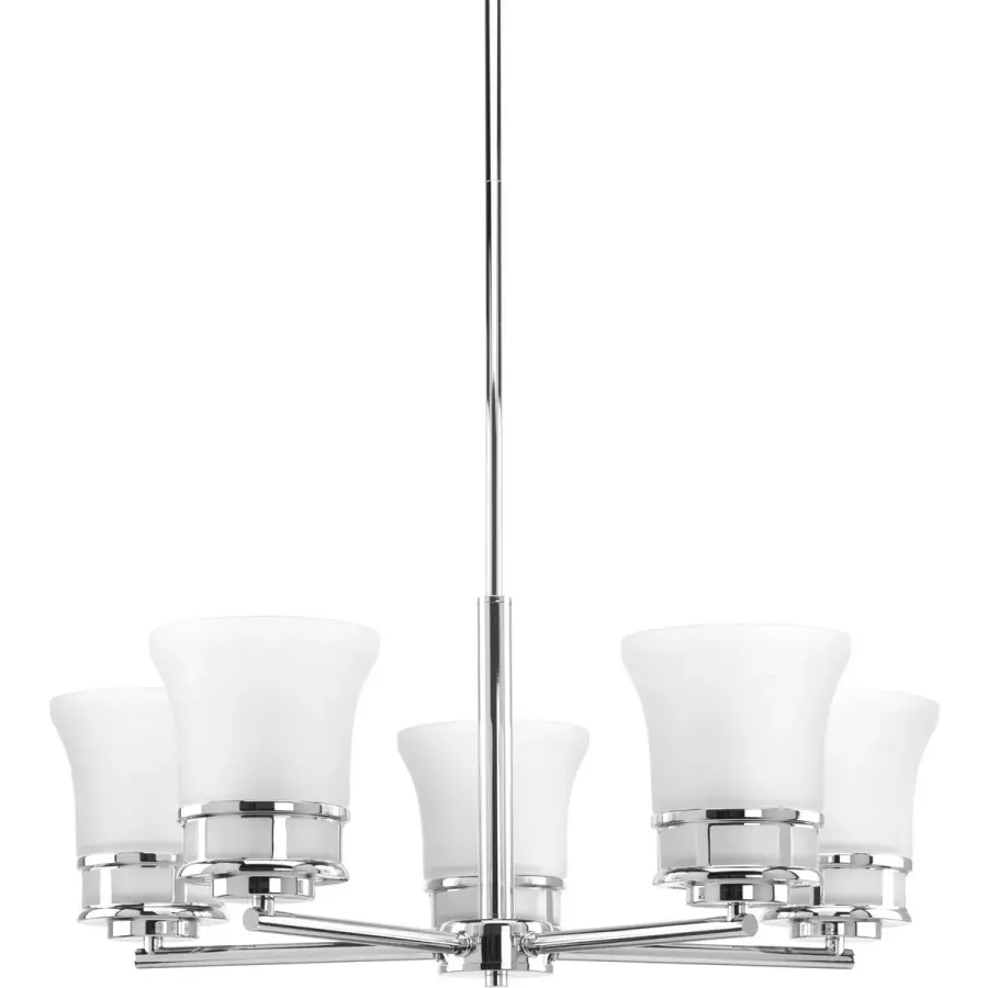 Elegant Coastal Chandelier with Timeless Chrome Finish - Image 2