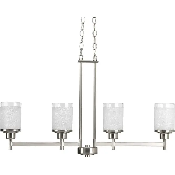 The Alexa Collection brings contemporary elegance with its four-light linear design in brushed nickel. Perfect for kitchen islands and dining rooms, this fixture combines clean lines with versatile styling that complements modern and transitional interiors.