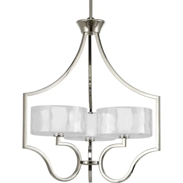 Caress Three-Light Clear Water Glass Chandelier - Image 1