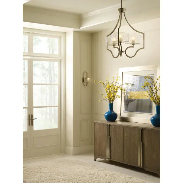 Caress Three-Light Clear Water Glass Chandelier - Image 2