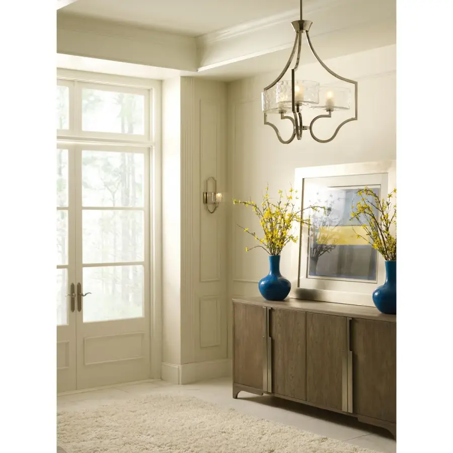 Caress Three-Light Clear Water Glass Chandelier - Image 2