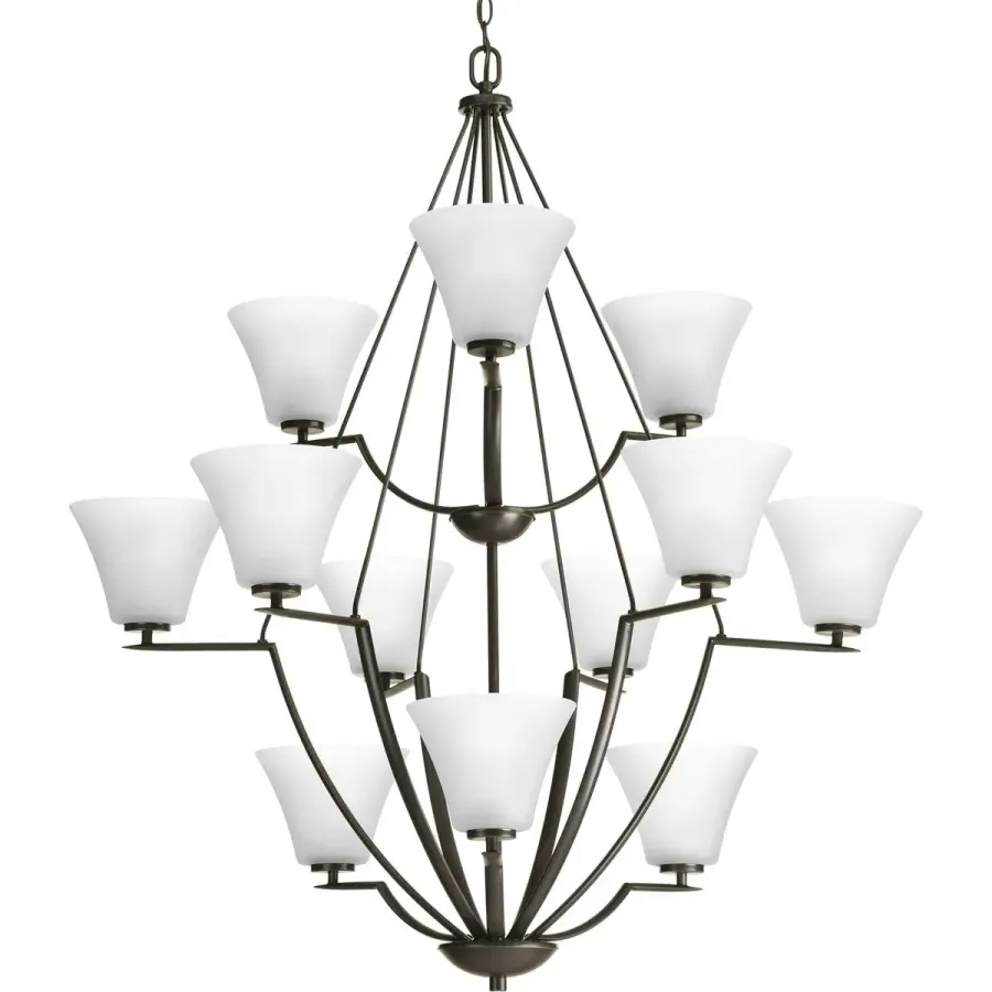 Bravo Collection Twelve-Light Three-Tier Chandelier - Image 1