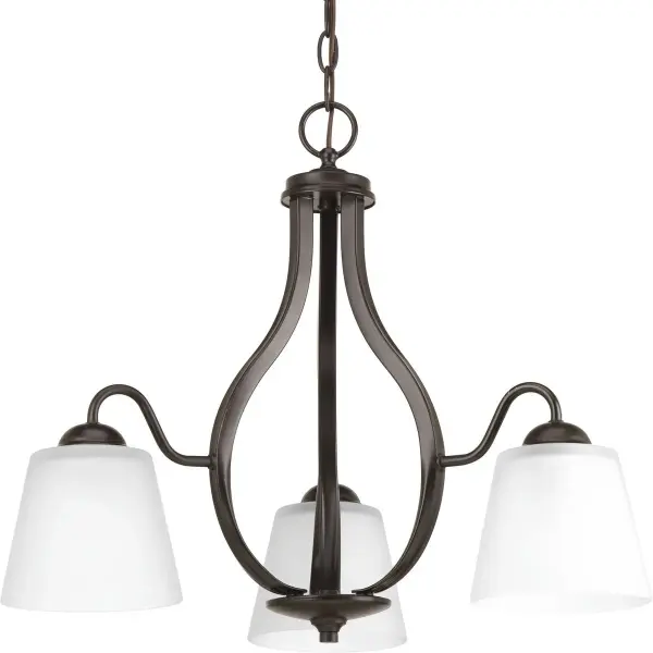 Arden Three-Light Etched Glass Chandelier