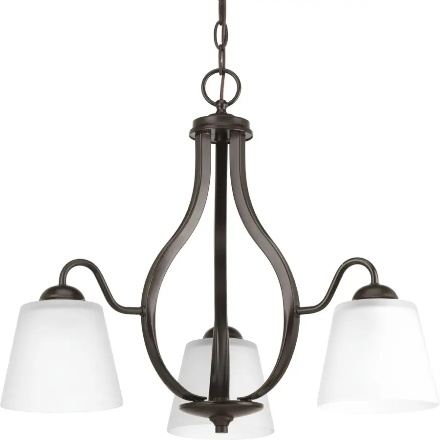 Arden Three-Light Etched Glass Chandelier