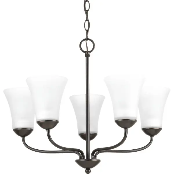 Classic Collection Five-Light Etched Glass Chandelier - Image 1