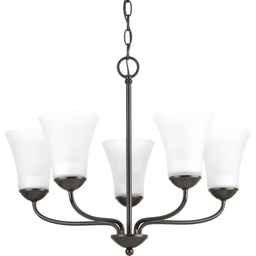 Classic Collection Five-Light Etched Glass Chandelier - Image 1