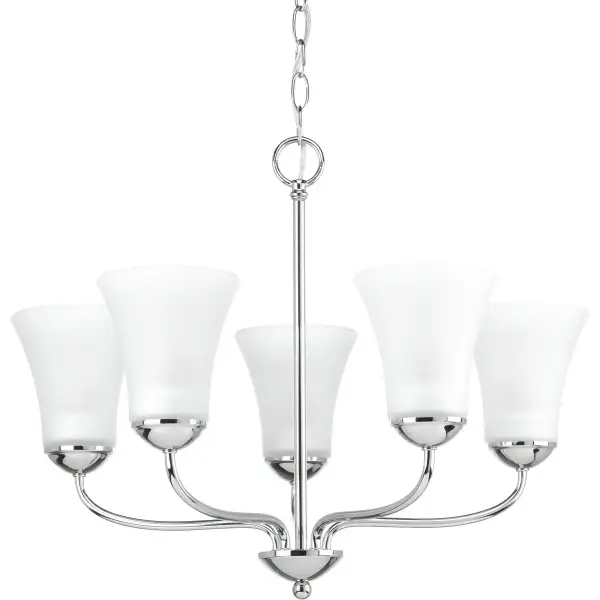 Classic Collection Five-Light Etched Glass Chandelier - Image 2