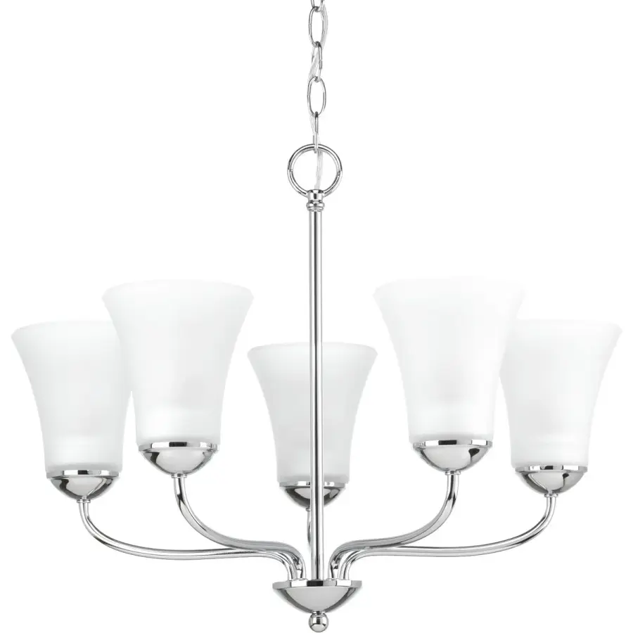 Classic Collection Five-Light Etched Glass Chandelier - Image 2