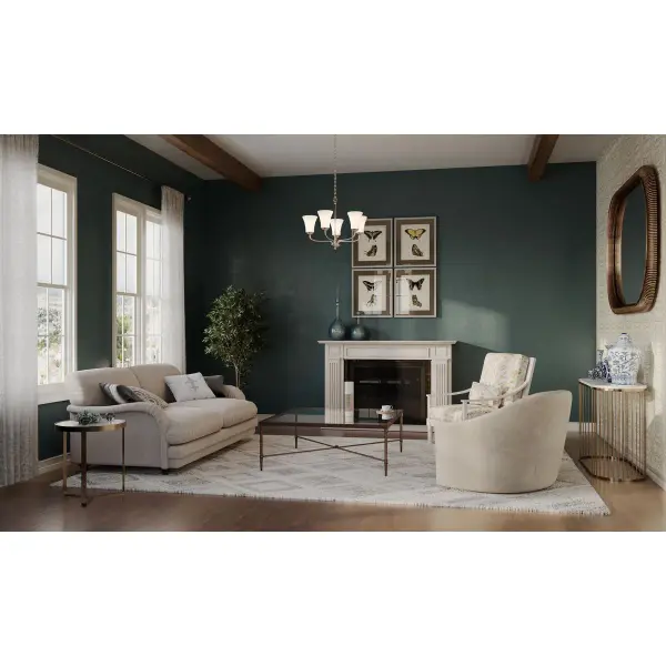 Classic Collection Five-Light Etched Glass Chandelier - Image 4