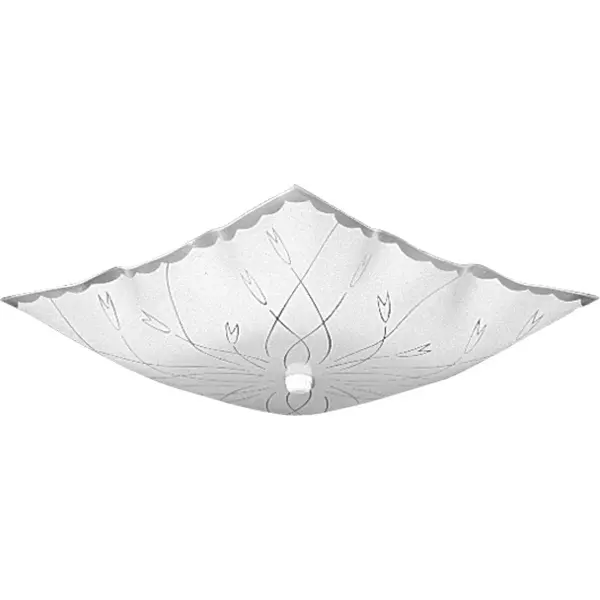 12" Decorative Square Glass Two-Light Close-to-Ceiling - Image 1