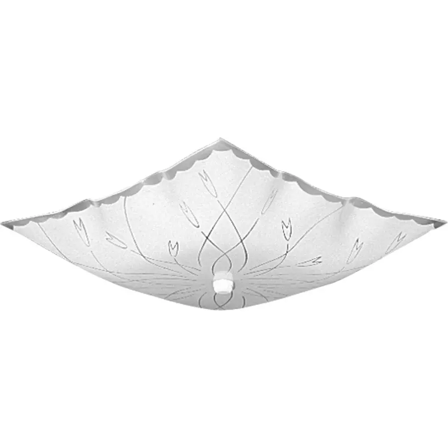 12" Decorative Square Glass Two-Light Close-to-Ceiling - Image 1