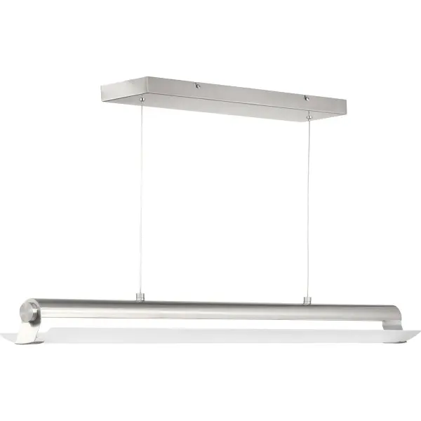 The Concourse LED Linear Pendant delivers contemporary style with integrated LED technology. Its brushed nickel finish and clean linear form make it ideal for kitchen islands and dining areas seeking modern illumination.