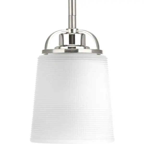 West Village Etched Double Prismatic Glass Pendant Light - Image 1