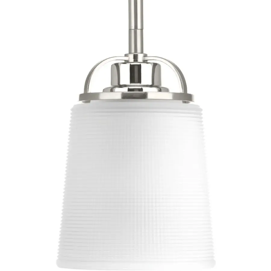 West Village Etched Double Prismatic Glass Pendant Light - Image 1