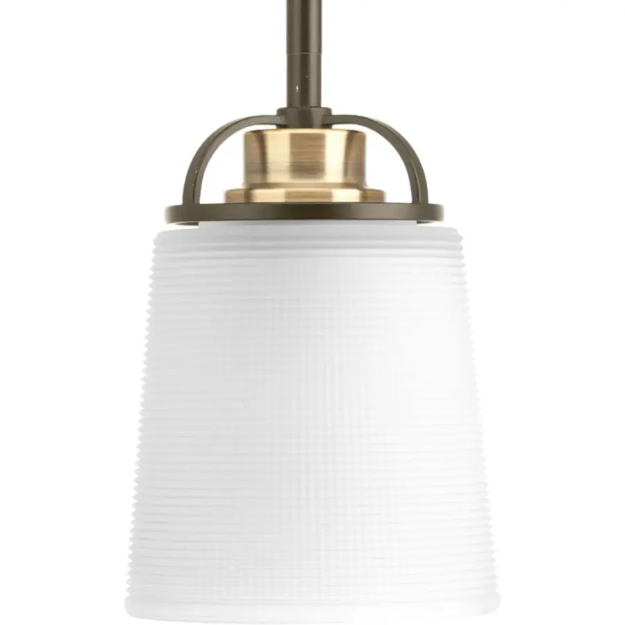 West Village Etched Double Prismatic Glass Pendant Light - Image 2