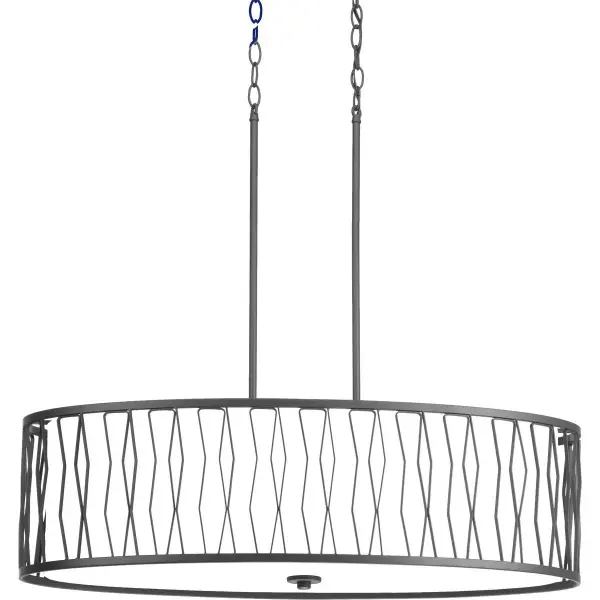 The Wemberly pendant brings modern sophistication with its four-light configuration and sleek graphite finish. Perfect for dining rooms and kitchen islands, this fixture provides ample illumination while maintaining a clean, contemporary aesthetic.