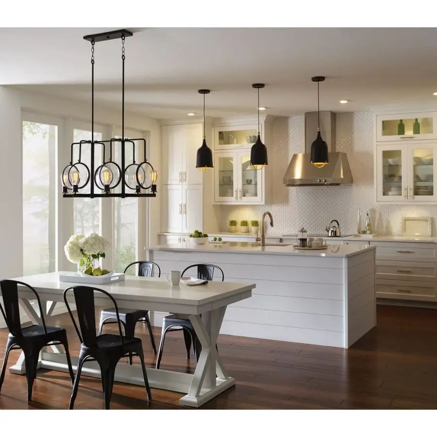 Sleek Contemporary Single Pendant with Modern Black Finish - Image 2