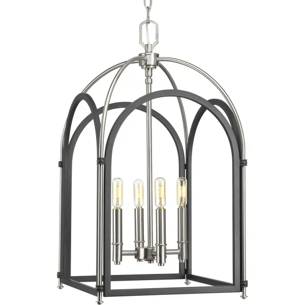 The Westfall Collection brings rustic farmhouse charm to your entryway with a contemporary graphite finish. Four lights provide ample illumination for medium-sized foyers, hallways, and dining spaces.