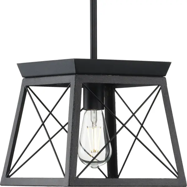 The Briarwood mini-pendant brings rustic farmhouse charm with its antique bronze finish. Perfect for kitchen islands or dining nooks, this compact fixture adds character without overwhelming smaller spaces.