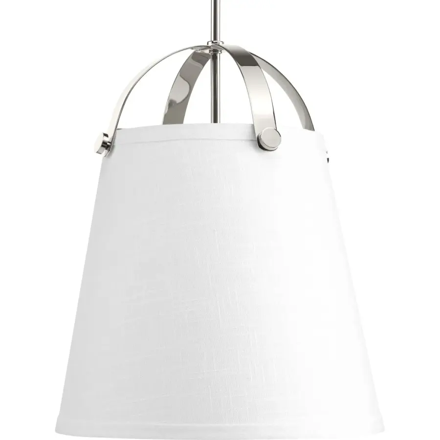 Galley Collection Two-Light Linen Shade Pendant Light - Image 1