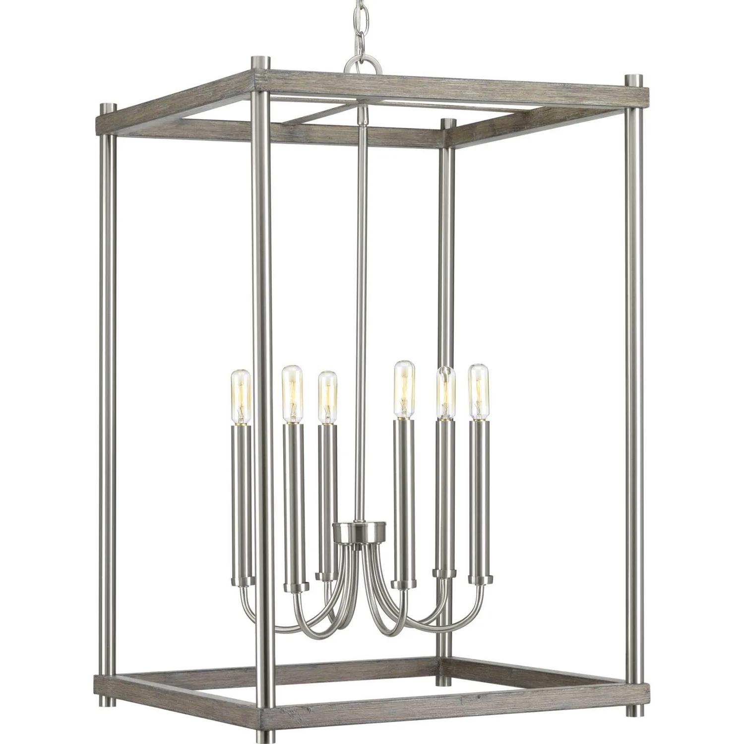 Fontayne Six Light Pendant in Brushed Nickel