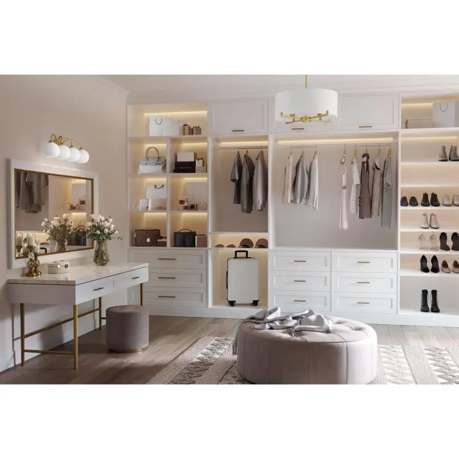 Palacio Four-Light Vintage Gold Pendant with White Silk Shades - Image 2