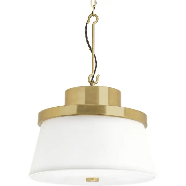 The Point Dume Windbluff pendant brings sophisticated coastal style to any space with its brushed brass finish. Part of a designer series, it blends modern and transitional elements for versatile appeal in residential settings.