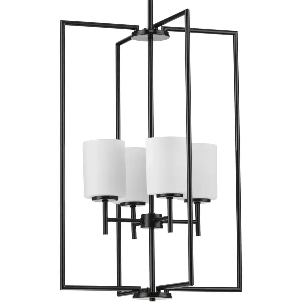 Replay Collection Four-Light Etched White Glass Pendant - Image 2