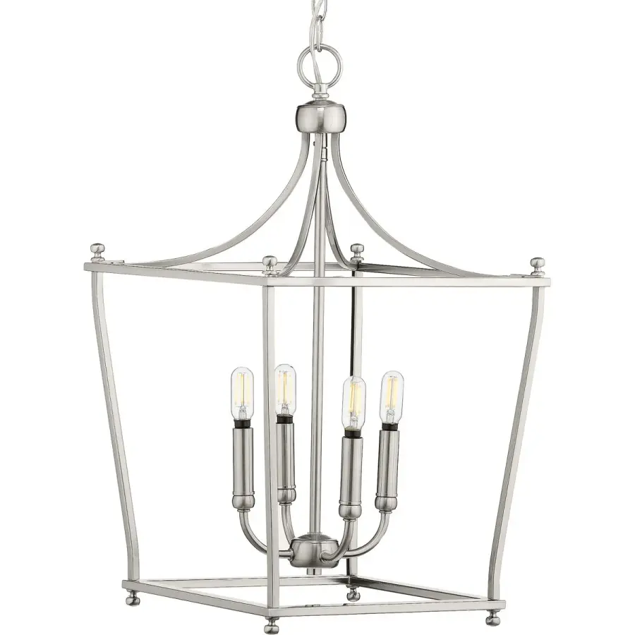 Elegant Four-Light Foyer Pendant with Timeless Transitional Design - Image 1