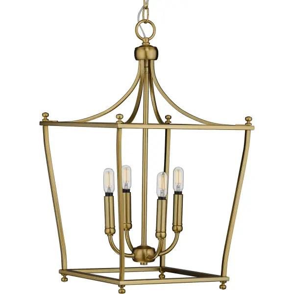 Elegant Four-Light Foyer Pendant with Timeless Transitional Design - Image 3