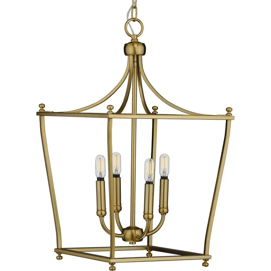 Elegant Four-Light Foyer Pendant with Timeless Transitional Design - Image 3