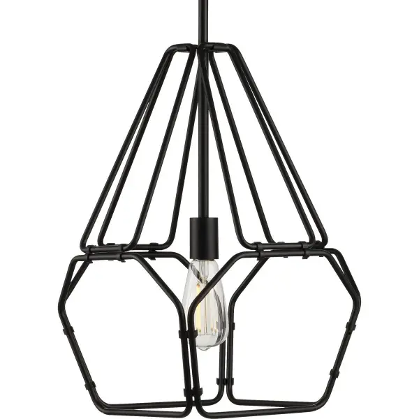The Ballinger pendant delivers contemporary style with its clean black finish and compact profile. Ideal for kitchen islands, dining nooks, or bedroom task lighting where modern simplicity is desired.