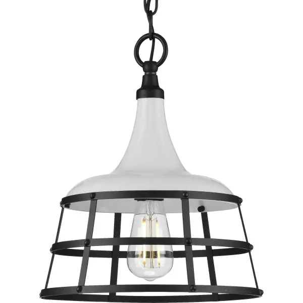 The Bastille pendant combines coastal charm with contemporary clean lines. Its white finish and open frame design create an airy, light-filled aesthetic perfect for kitchens, dining areas, and bedrooms seeking relaxed sophistication. - alternate view