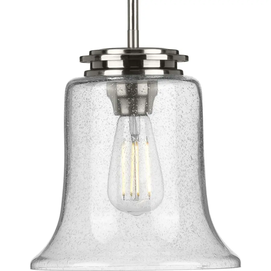 Winslett One-Light Clear Seeded Glass Pendant - Image 1