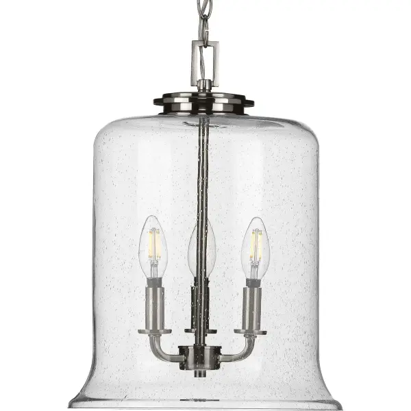 Winslett Three-Light Clear Seeded Glass Pendant - Image 2