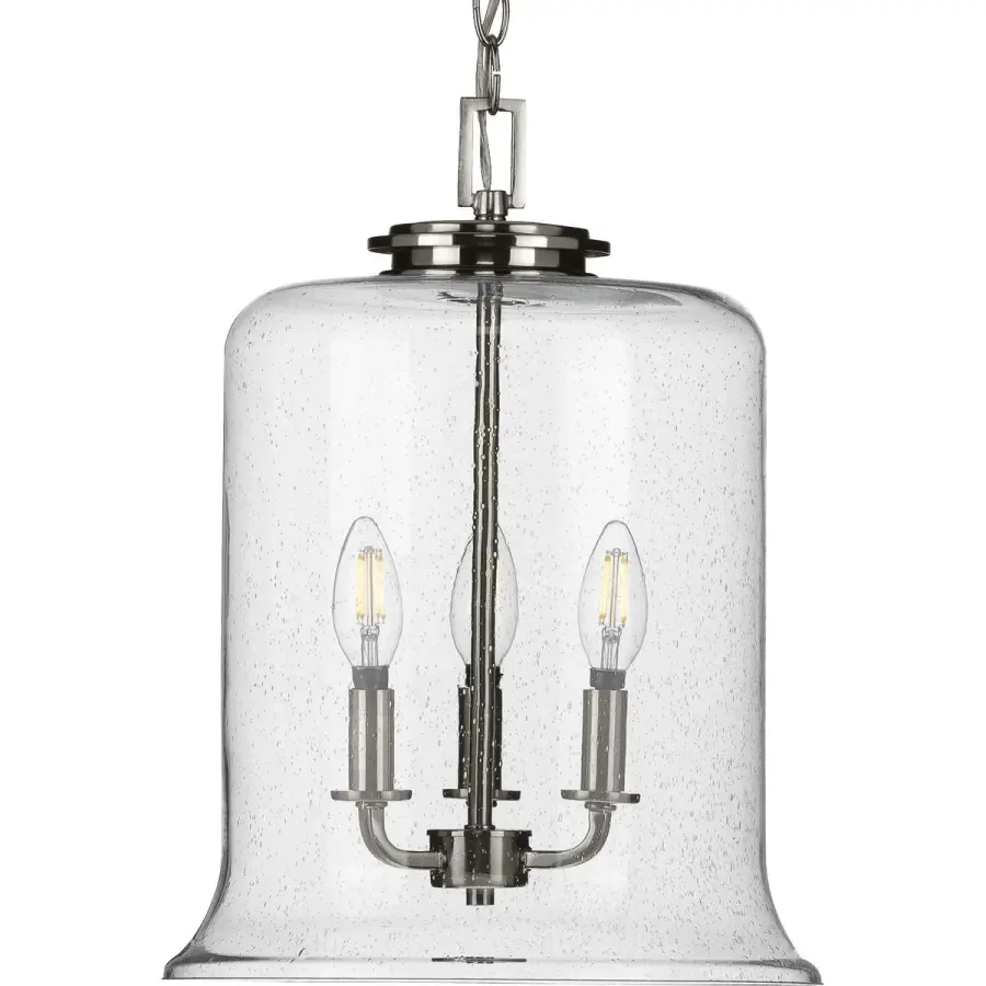 Winslett Three-Light Clear Seeded Glass Pendant - Image 2