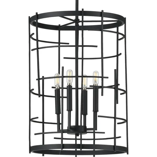 The Torres Collection brings modern sophistication to entryways and dining spaces with its four-light configuration and sleek black finish. JA8 compliant for California energy standards, ideal for residential applications.