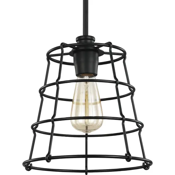 Versatile Farmhouse Pendant with Modern Black Finish - Image 1
