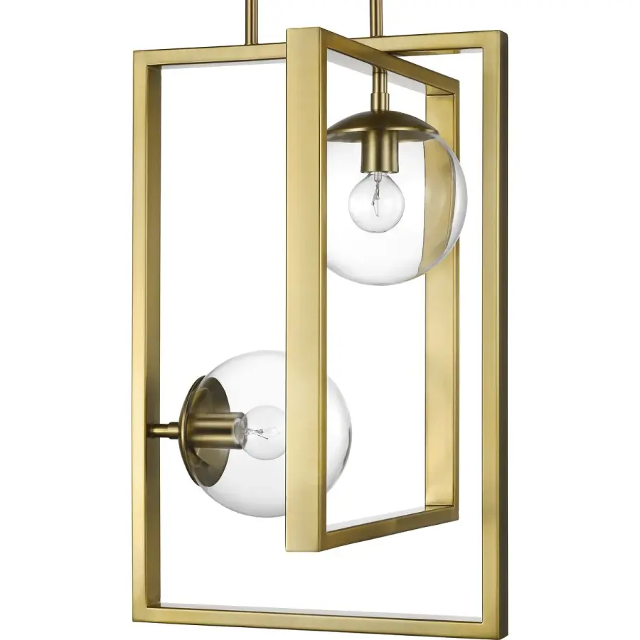 Atwell Two-Light Clear Glass Pendant - Image 2
