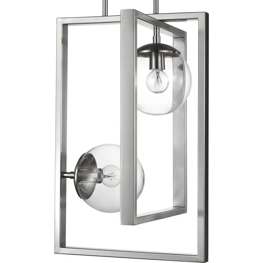 Atwell Two-Light Clear Glass Pendant - Image 3