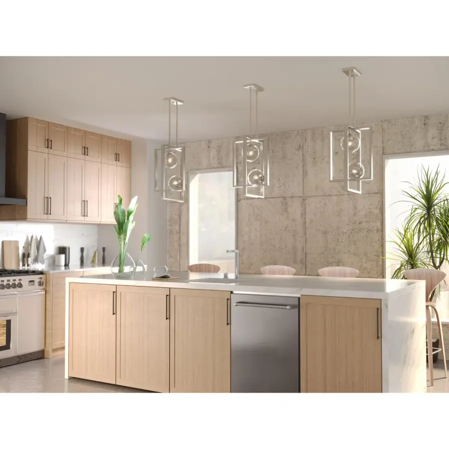 Atwell Two-Light Clear Glass Pendant - Image 6