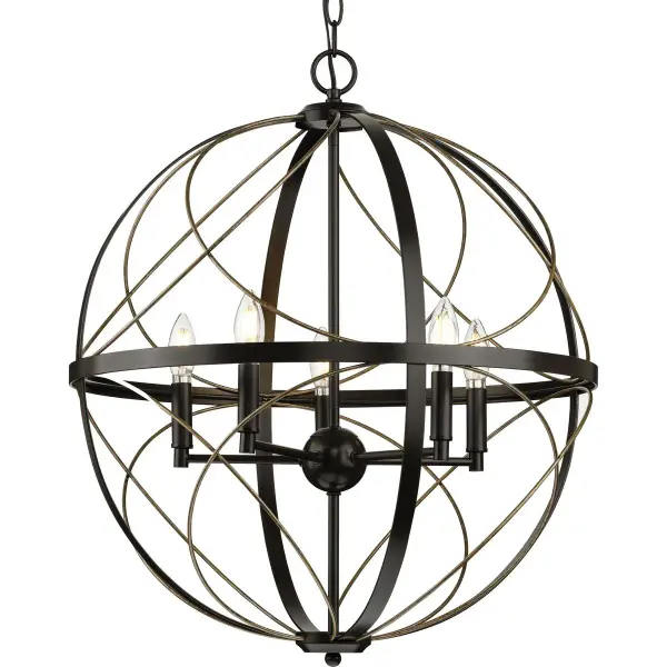 The Brandywine pendant brings rustic charm with its antique bronze finish and five-light configuration. Perfect for creating a warm, inviting atmosphere over dining tables or kitchen islands with farmhouse-inspired style.
