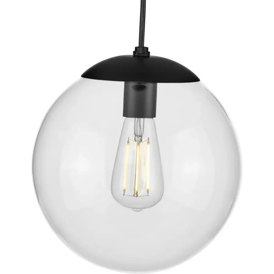 Atwell 10-Inch Clear Glass Globe Pendant Light - Image 2