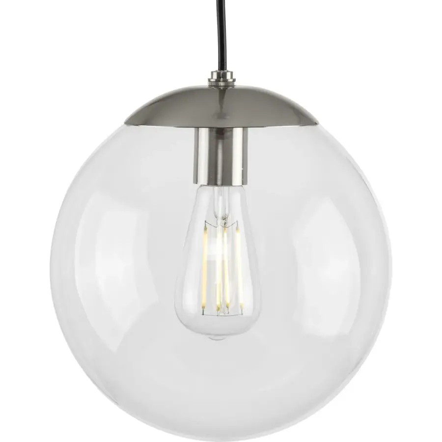 Atwell 10-Inch Clear Glass Globe Pendant Light - Image 3