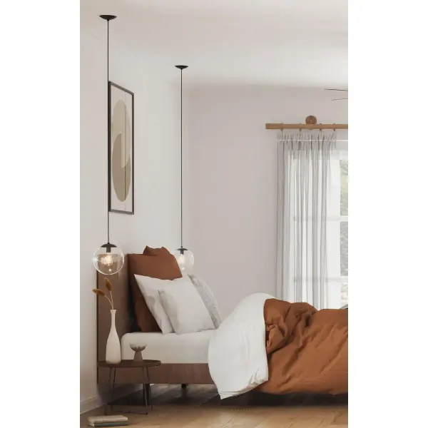 Atwell 10-Inch Clear Glass Globe Pendant Light - Image 5