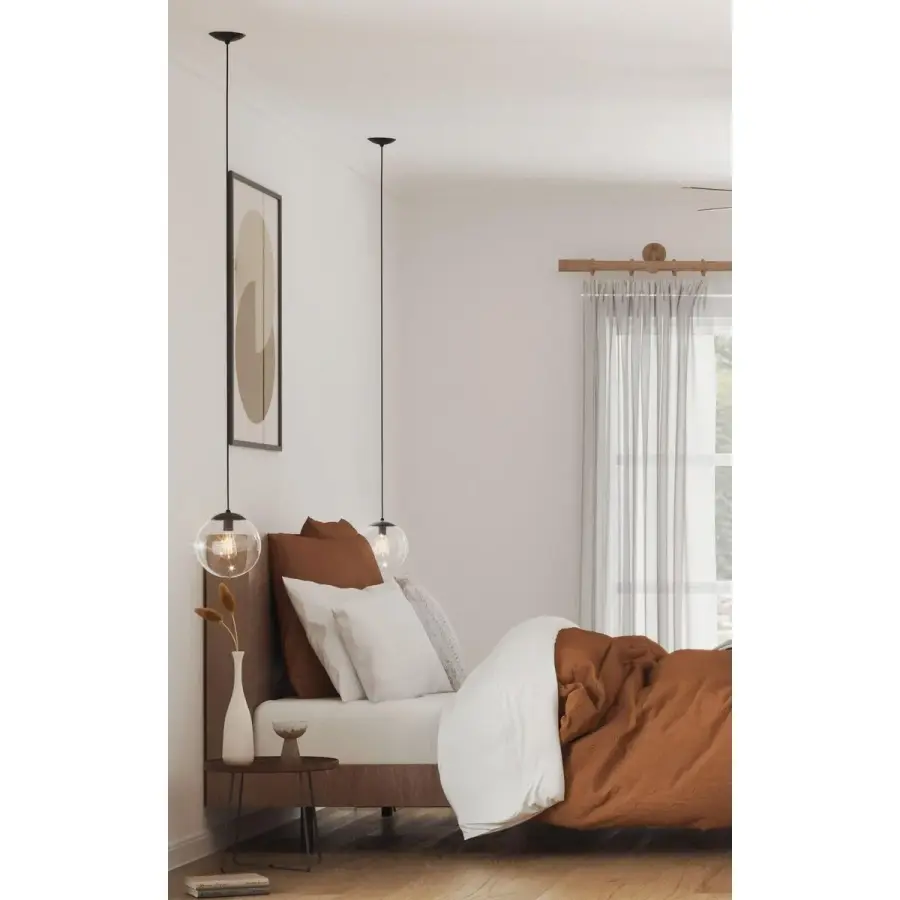 Atwell 10-Inch Clear Glass Globe Pendant Light - Image 5